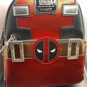 Loungefly Marvel Red, Black, and Silver Backpack